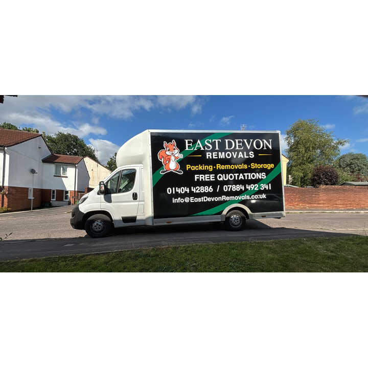 East Devon Removals van on a house move in East Devon, packing and storage services