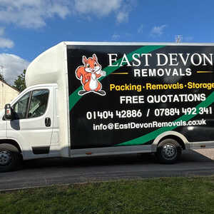 East Devon Removals van on a house move in East Devon, packing and storage services