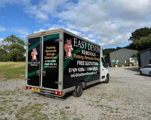 East Devon Removals van on a house move in Exmouth